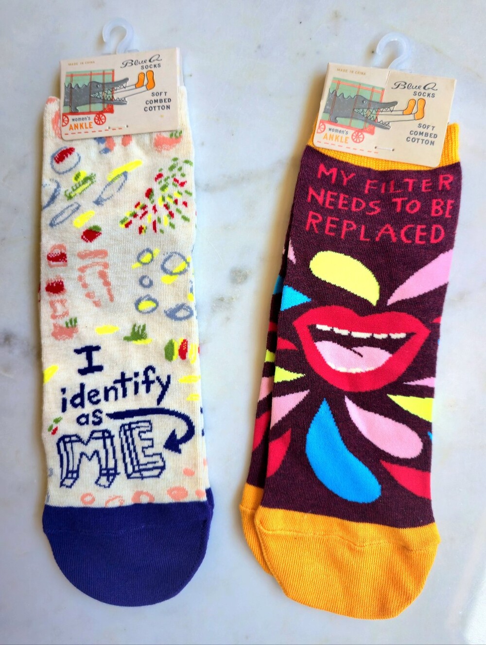 NWT Blue Q Ladies Ankle Sock Bundle 2 Pairs Size 5-10